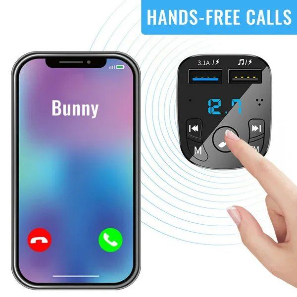 Ladegeräte: NEUER drahtloser Auto-Bluetooth-Adapter Radio FM-Sender MP3- – Neu und originalverpackt aus Castiel von mcconsulting 2