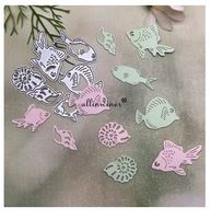 Neues Stanzschablonen-Set Fische, Muscheln NEU