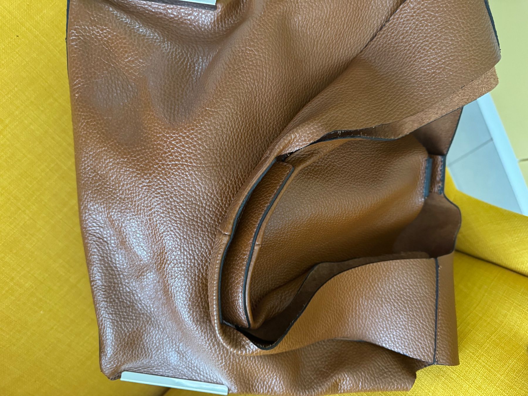 Borse da donna: Edle Handtasche aus Leder, Cognac Braun – Nuovo (secondo la descrizione) da Locarno venduto da Galbanino 5