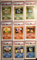 1996 PSA 9 BASE SET CHARIZARD BLASTOISE VENUZAUR FULL EVOS