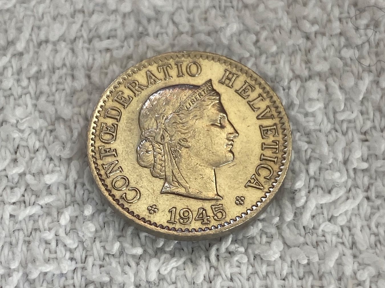 Tutti le monete: 5 centimes/rappen 1945 – Usato da Nyon venduto da Ilmi09