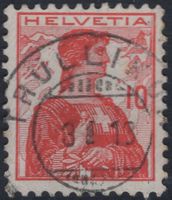 TRÜLLIKON 3.I.13 - Vollstempel auf Helvetia Brustbild
