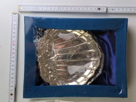 Versilbertes Muschelförmiges Schälchen, Neu im Karton!