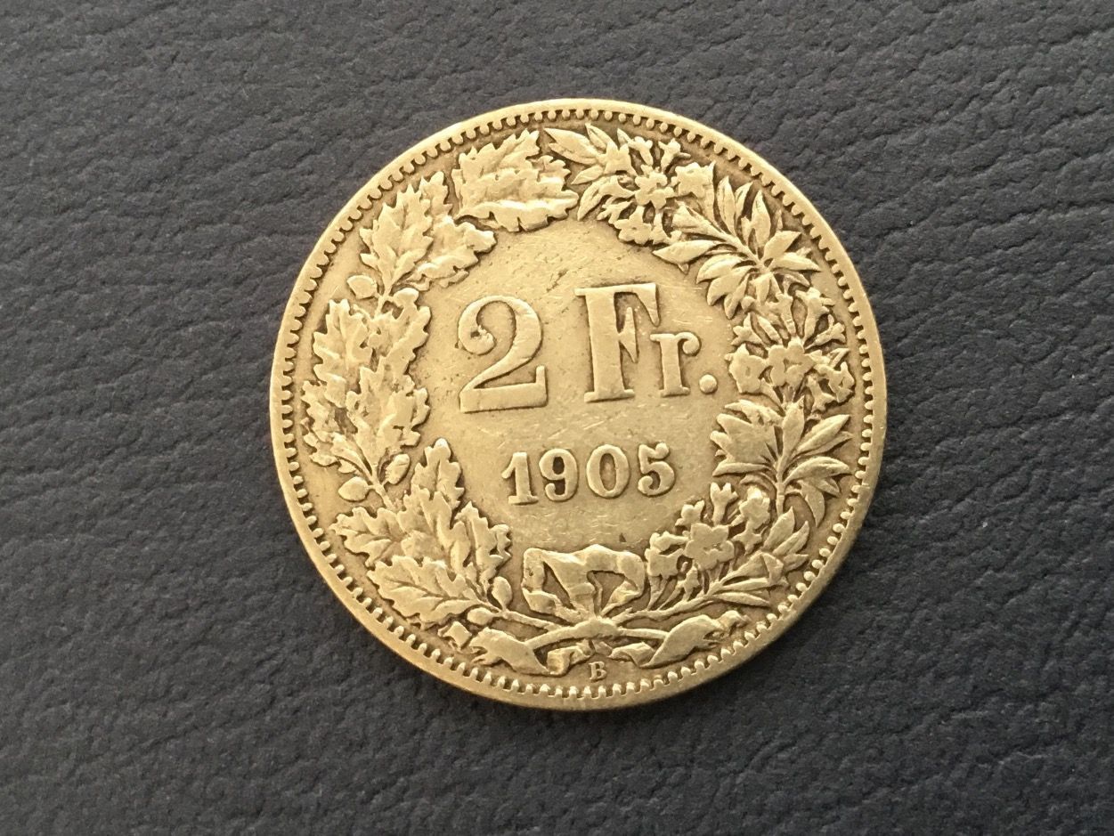 Tutti le monete: Sehr schöne 2 Franken 1905 -vz – Usato da St. Margrethen SG venduto da alfapeugeot10