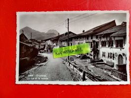 AK Gruyeres la rue et le musee Freiburg