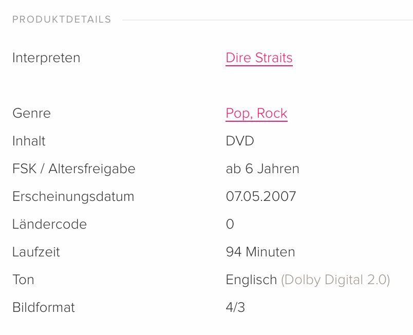 Tous les DVDs: Dire Straits - On the night – D'occasion à Brunnen par Barfly5 3