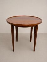 Runder Beistelltisch, Art-déco-/Mid-Century-Stil