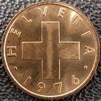 1 Rappen 1976 stgl. / aus Münzsatz