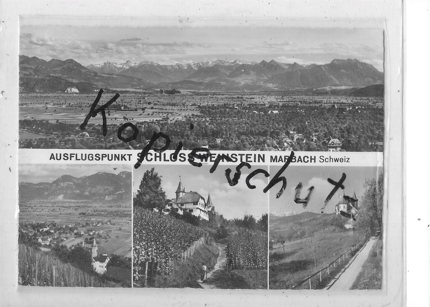 Cartoline postali: SG Marbach mit Schloss Weinstein – Usato da Schocherswil venduto da Wilare