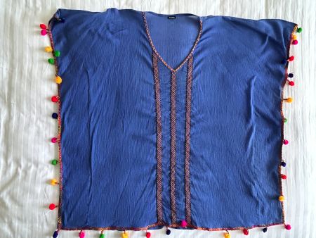Magnifique poncho tunique plage en coton El Corte Ingles