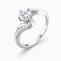 Solitärring Silber 925 mit Zirkonias je Gr. 54 & 56 & 58