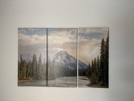 Wandbild 3-teilig Berglandschaft, schöne Deko!