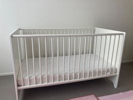 2in1 Babybett und Juniorbett inkl. Matratze
