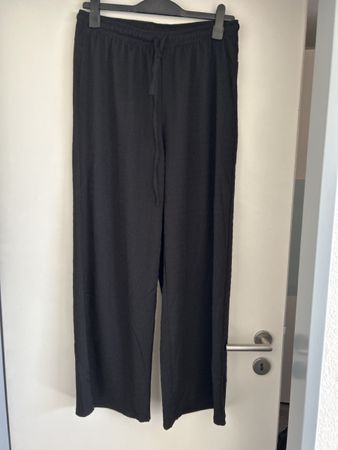 Hose in Knitteroptik von Chicoree, Grösse L, schwarz
