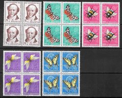 Viererblockserie Pro Juventute 1954 J153 - J157 **