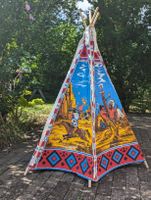 Vintage Children's Play Tent Tipi Teepee Indians Cowboys