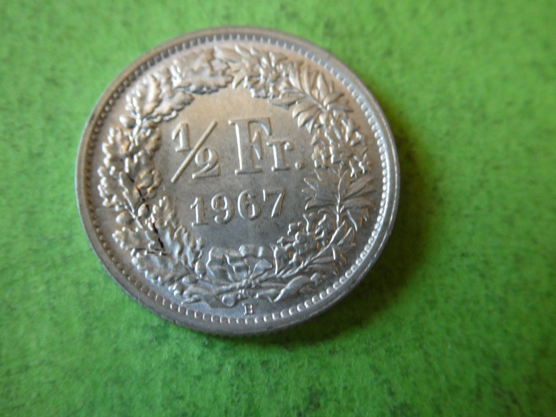 Tutti le monete: Schweiz 1967,  1/2 Franken - Silber – Usato da Hinterforst venduto da Rohusri