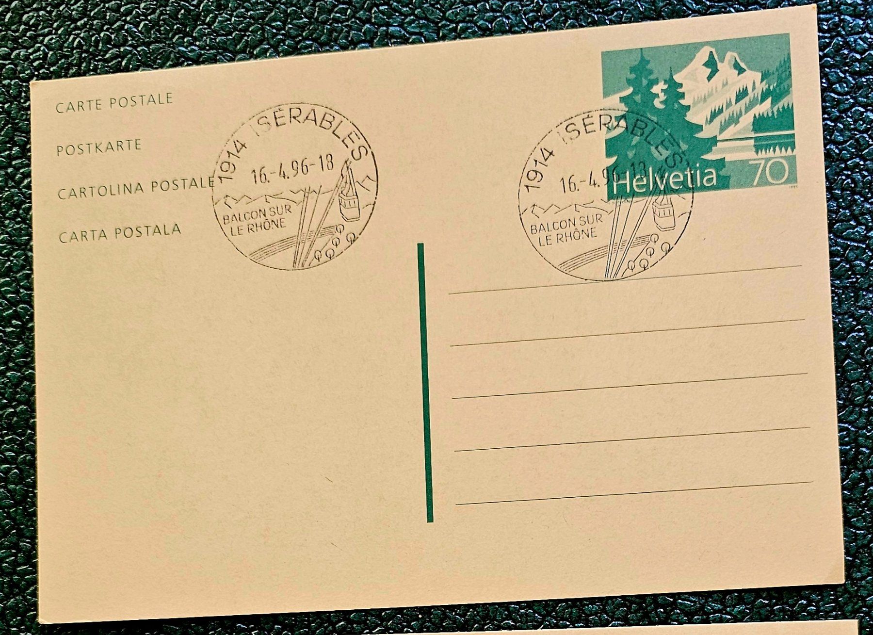Tutti i francobolli: Ganzsache mit Sst ISERABLES (VS)  16.4.96 – Nuovo (secondo la descrizione) da Les Valettes venduto da Nuba1