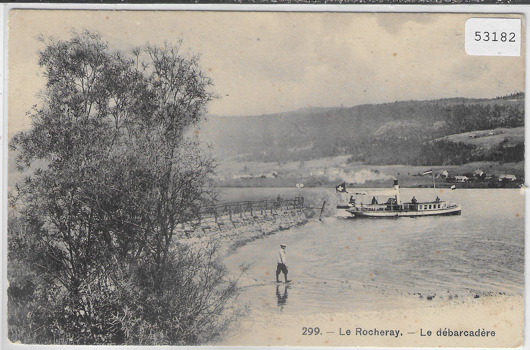 Cartoline postali: Le Rocheray - Le debarcadere - Dampfschiff - animee – Difettoso da Ettingen venduto da Kartenplanet