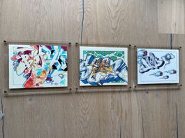 3 SEEN Original Graffiti Paper-Plexiglas