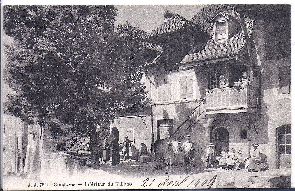 Cartoline postali: CHEXBRES, intérieur du village – Nuovo (secondo la descrizione) da Les Verrières venduto da Scampi0