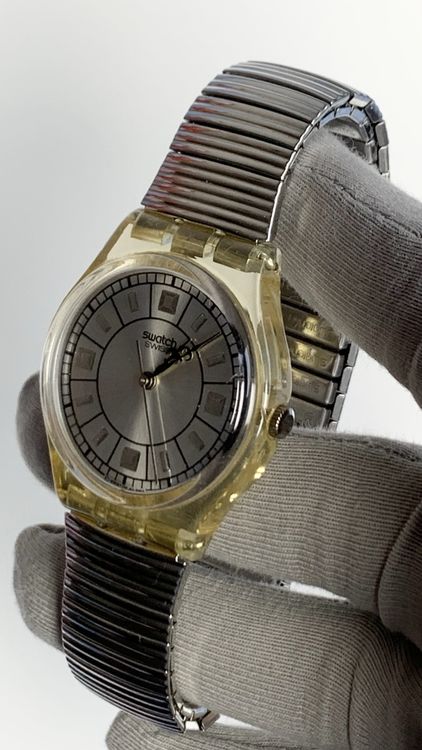 Swatch Uhr mit Metallarmband, Vintage 2