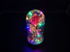 Galaxy Rose in Glas - Lichterketten LED - Dekoration ✨