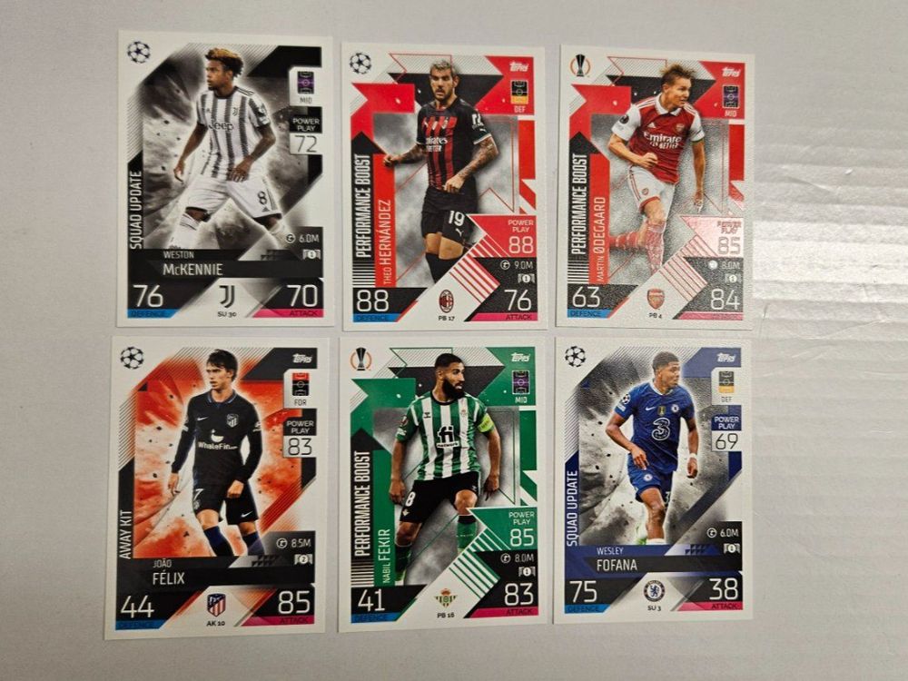 Topps Match Attax Fussball Karten 6 Stück 1
