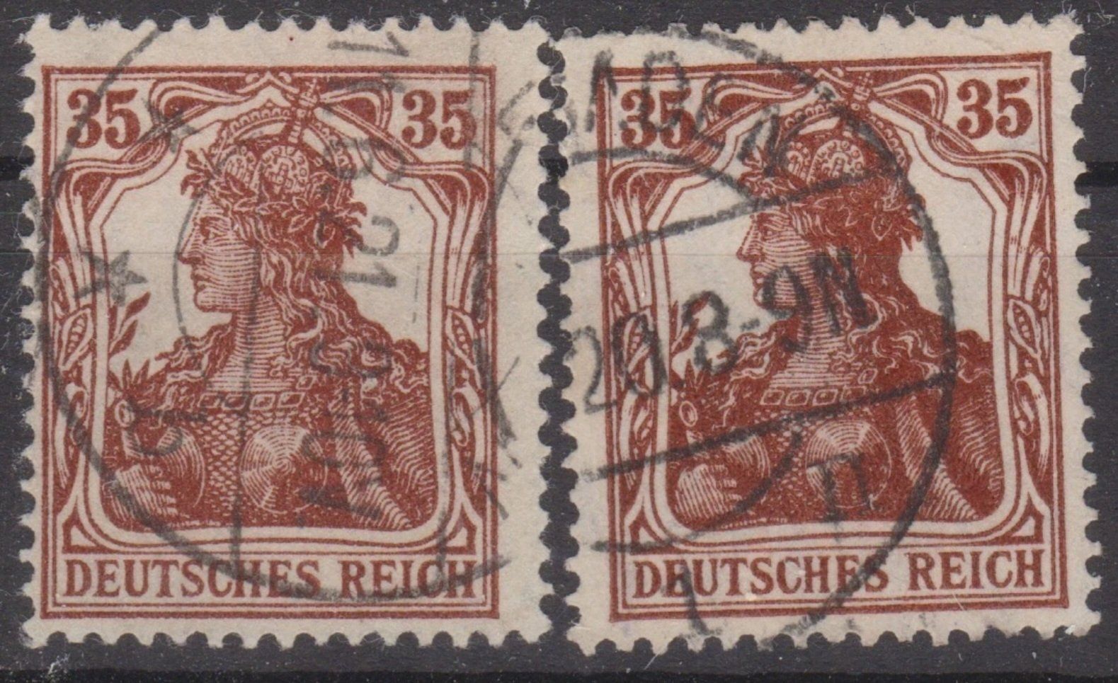 Tutti i francobolli: Deutsche Germania Nr.103 a/b gestempelt Geprüft BPP – Usato da Kriens venduto da Nidfeld45