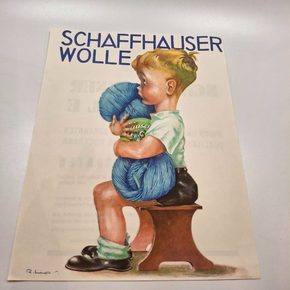 Foto & Immagini: Kleines Werbeplakat Schaffhauser Wolle - Robert Lips – Usato da Weggis venduto da Mylemontree