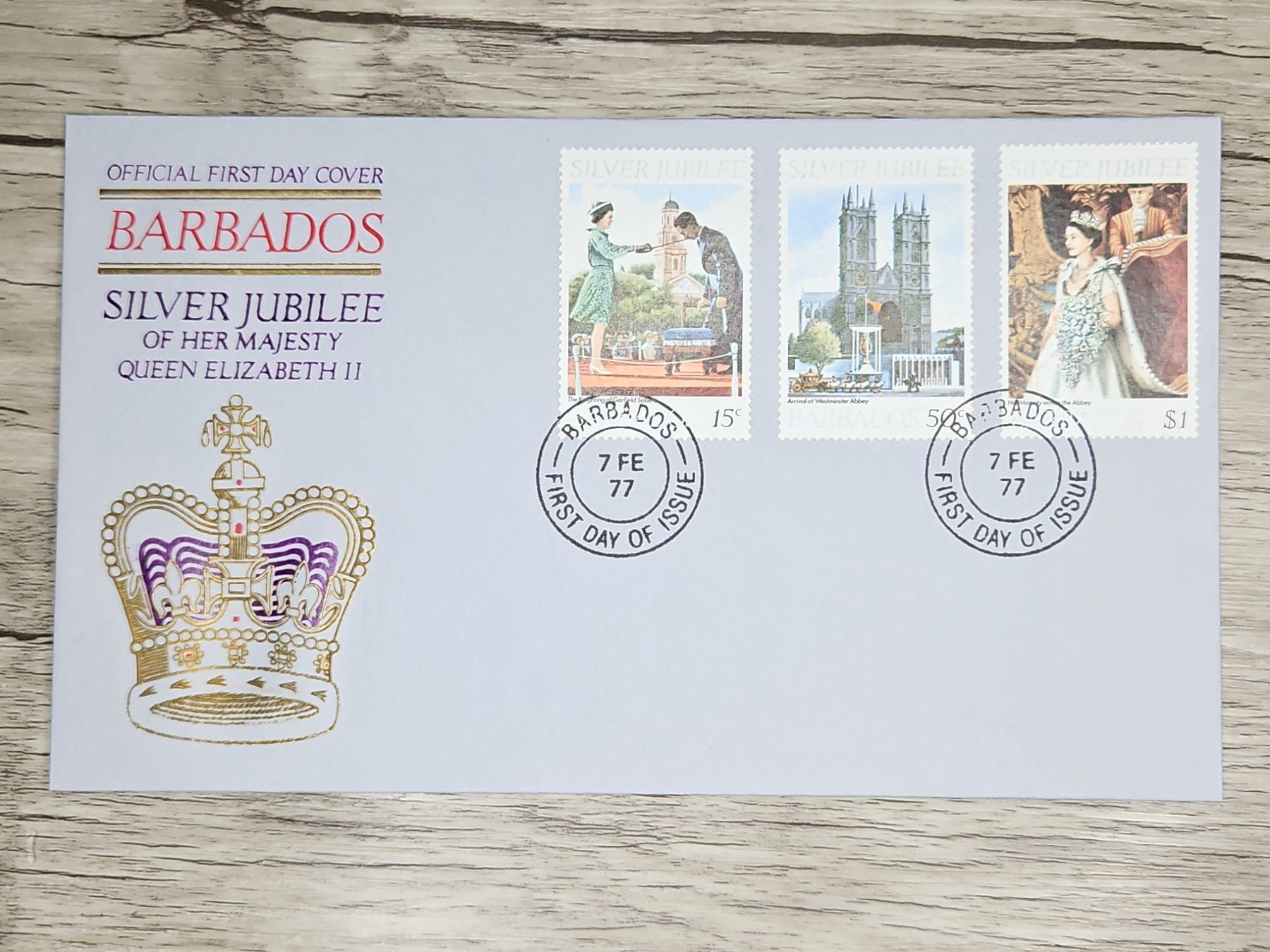 Tutti i francobolli: CL05 Enveloppe + Timbre Barbados 1977 – Usato da Cousset venduto da Patrick_Collections