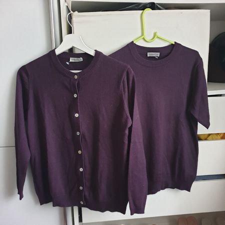 Thomas Lloys Twinset in Aubergine Gr. 42