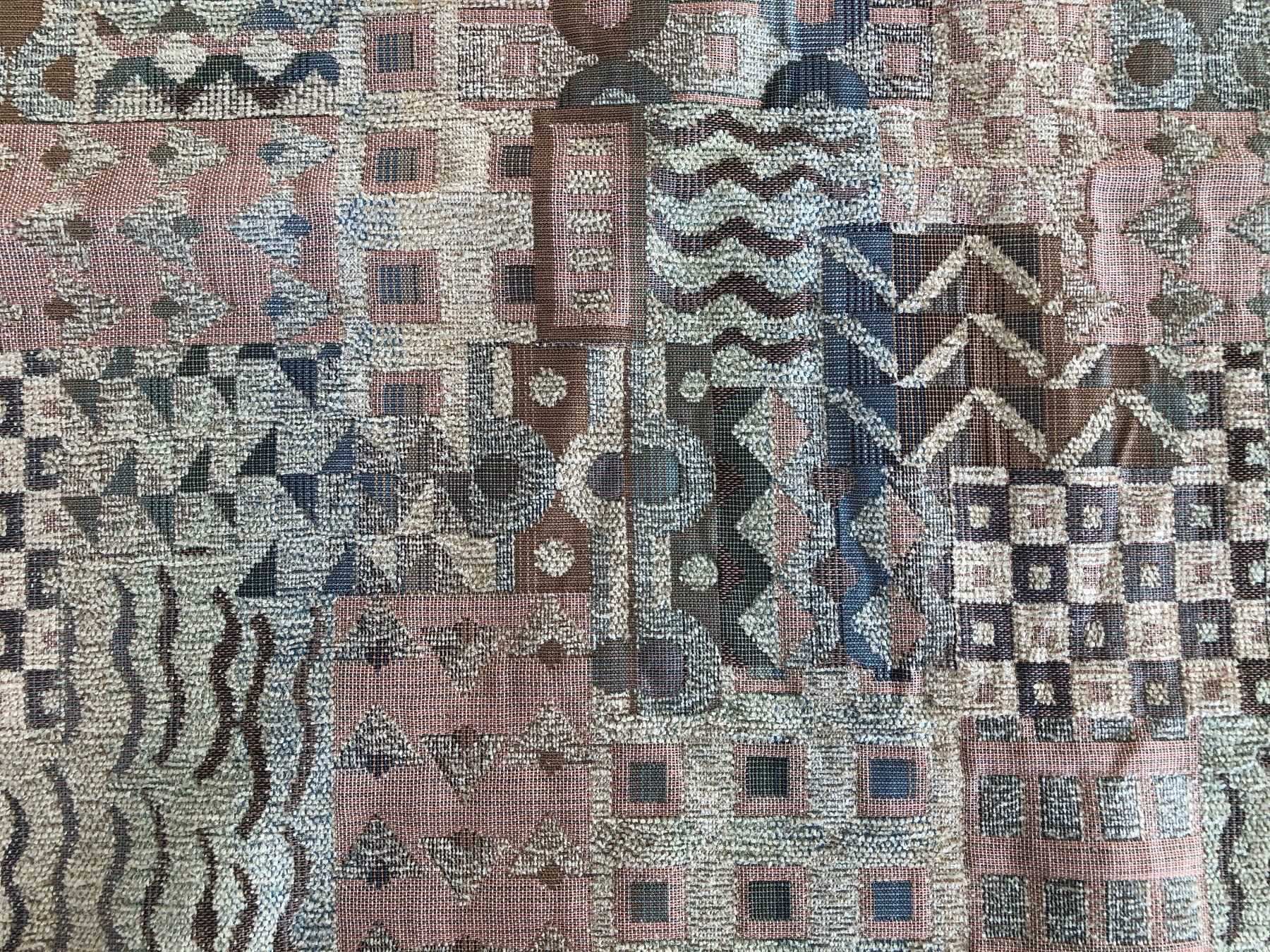 Stoffe: Stoff, altrosa mit beige-blau, B 143, L 290 – Neu (gemäss Beschreibung) aus Balzers von Bastlerherz