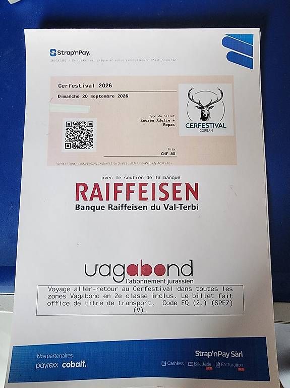 Tickets: CERFESTIVAL Corban – Neu und originalverpackt aus MOUTIER von Smotard