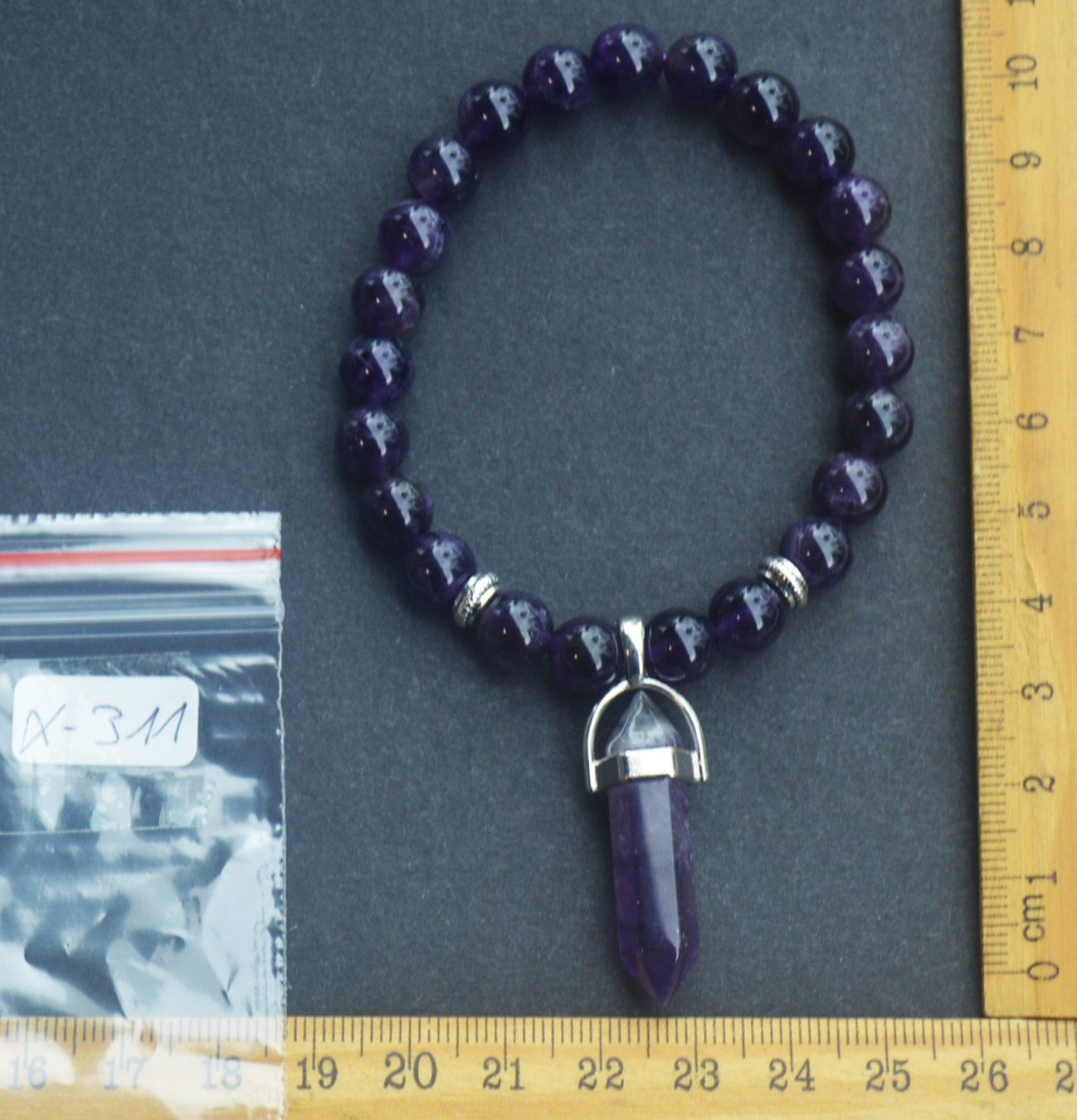 Armbänder & -reifen: Armband X-311 – Amethyst Perlen mit Säule – elastisch – Neu und originalverpackt aus Goldiwil (Thun) von han_v5b7 4