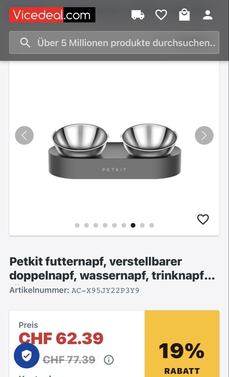 Petkit Coupes: Tierbedarf Katzen Futter Näpfe de luxe PETKIT – Neuf (Voir description) à Bern par Tuglie-Lecce 1