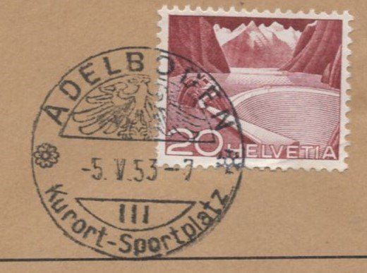 Alle Briefmarken: ADELBODEN 5.V.53  K - STEMPEL K 75 – Gebraucht aus Aarau von kufi44