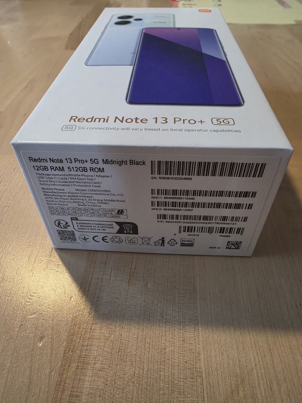 Xiaomi Telefoni cellulari / Smartphones: Redmi Note 13Pro plus 5G Midnight Black Neu Originalverpackt – Nuovo e nell'imballaggio originale da Luzern venduto da tho_vzy2 1