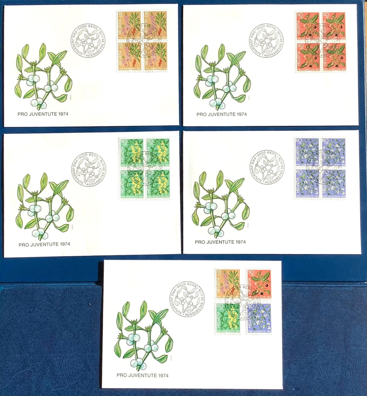 Tutti i francobolli: 1974 - Pro Juventute FDC im Viererblöcke + FDC – Nuovo (secondo la descrizione) da Liestal venduto da Skunk02