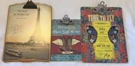 Lot de 3 porte-bloc décoratifs vintage