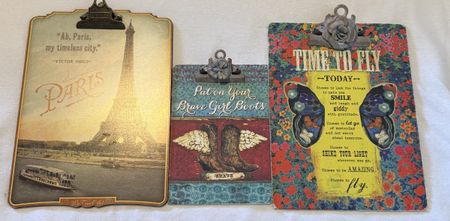 Lot de 3 porte-bloc décoratifs vintage