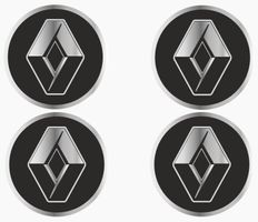 AUSVERKAUF Renault Nabendeckel 3D Aufkleber 58mm 4er Set