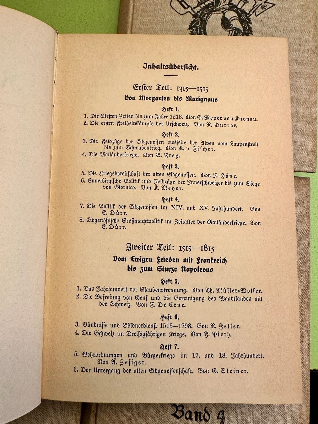 Libri: M. Feldmann, H.G. Wirz: Schweizer Kriegsgeschichte. 4 Bde. – Usato da Zürich venduto da allp 3