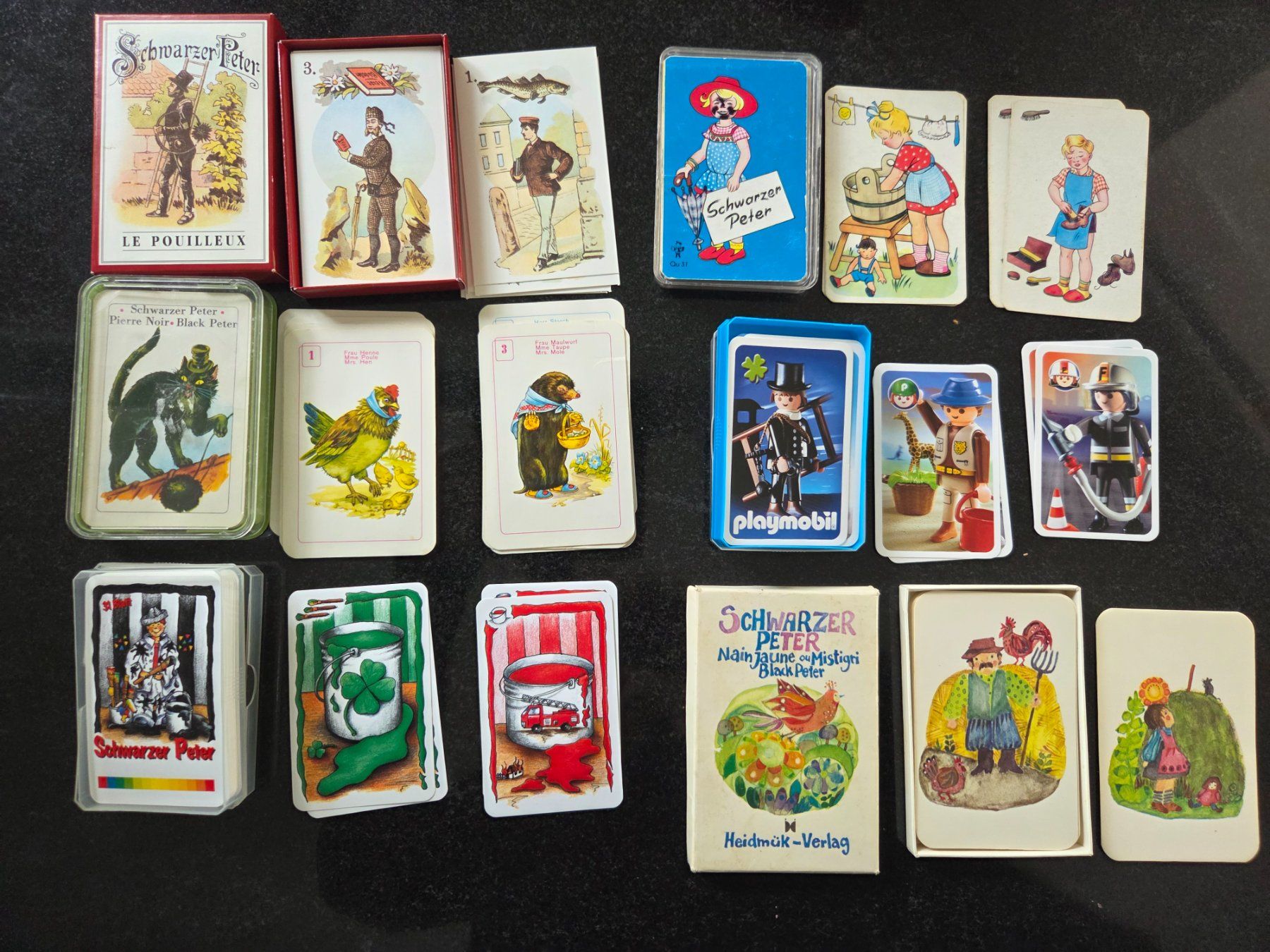 Giochi: 11 verschiedene "Schwarzer Peter" - Spielkarten – Usato da Münsingen venduto da Sokilein 1