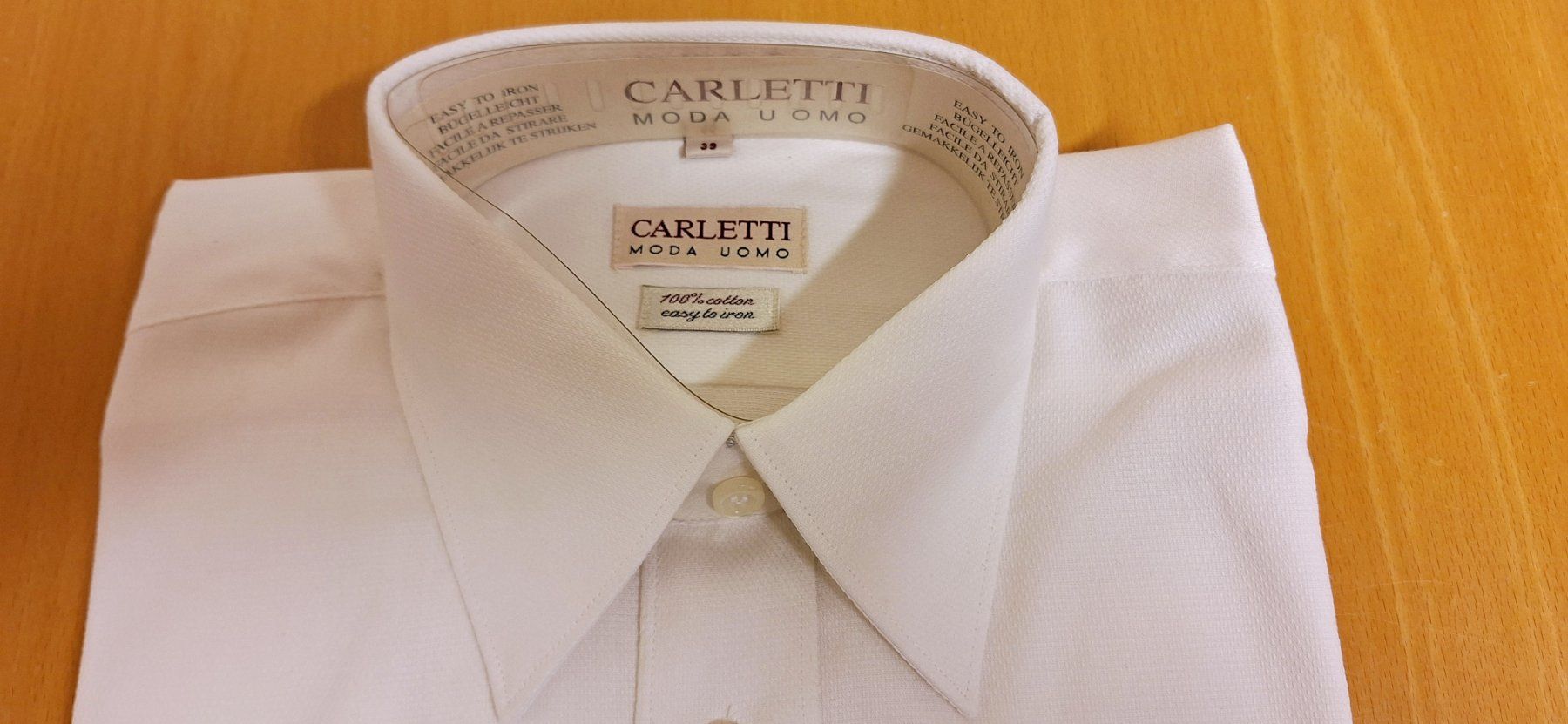 Camicie: Herren Hemd weiss Carletti Gr. M – Nuovo e nell'imballaggio originale da Flawil venduto da Seestern5 2