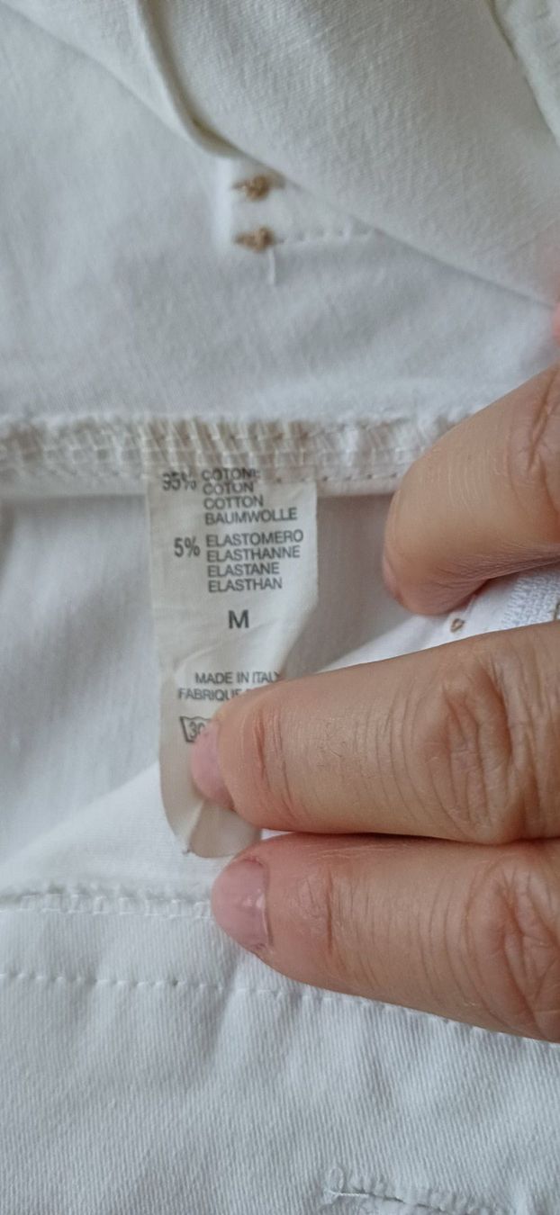 Jeans: White 3/4 legs jeans Size S/M – Usato da Dübendorf venduto da palemoon 2