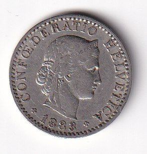 Tutti le monete: Schweiz 20 Rappen 1883 – Usato da Neuchâtel venduto da karlpierrino