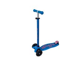 Kickboard MICRO Maxi Scooter Deluxe blau mit LED Neuwertig