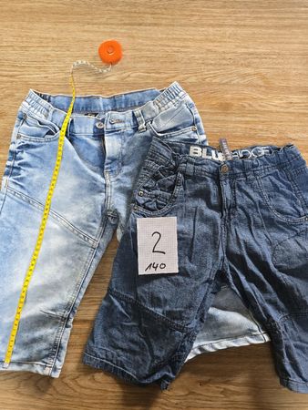 2 Jeans kurze Hose, Kinder Grösse 140 