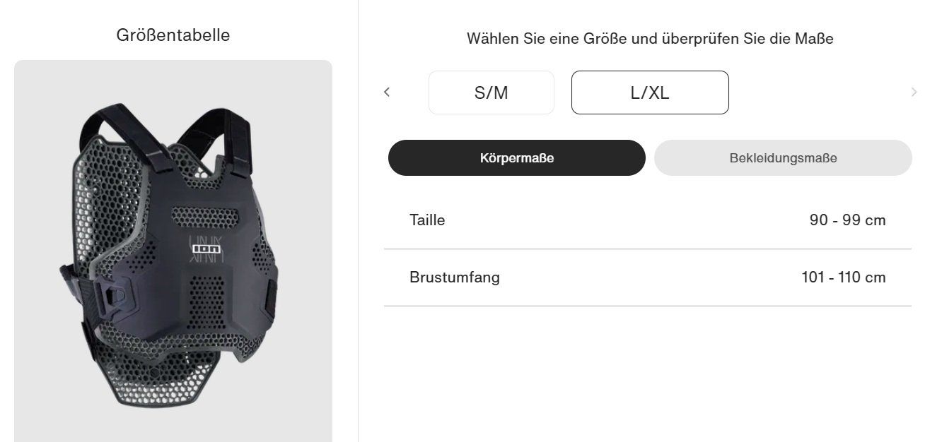 Protezioni & Imbottiture: ION MTB Brustpanzer ARCON HD Pro / Grösse S/M – Usato da Oberdorf NW venduto da vs63 2